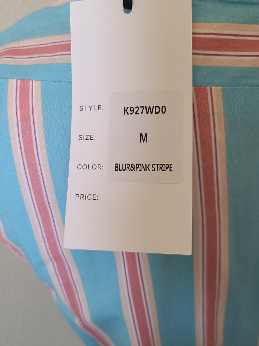 NWT Unique Vintage Pink & Blue Striped Sleeveless Fit & Flare Dress - Picture 5 of 7